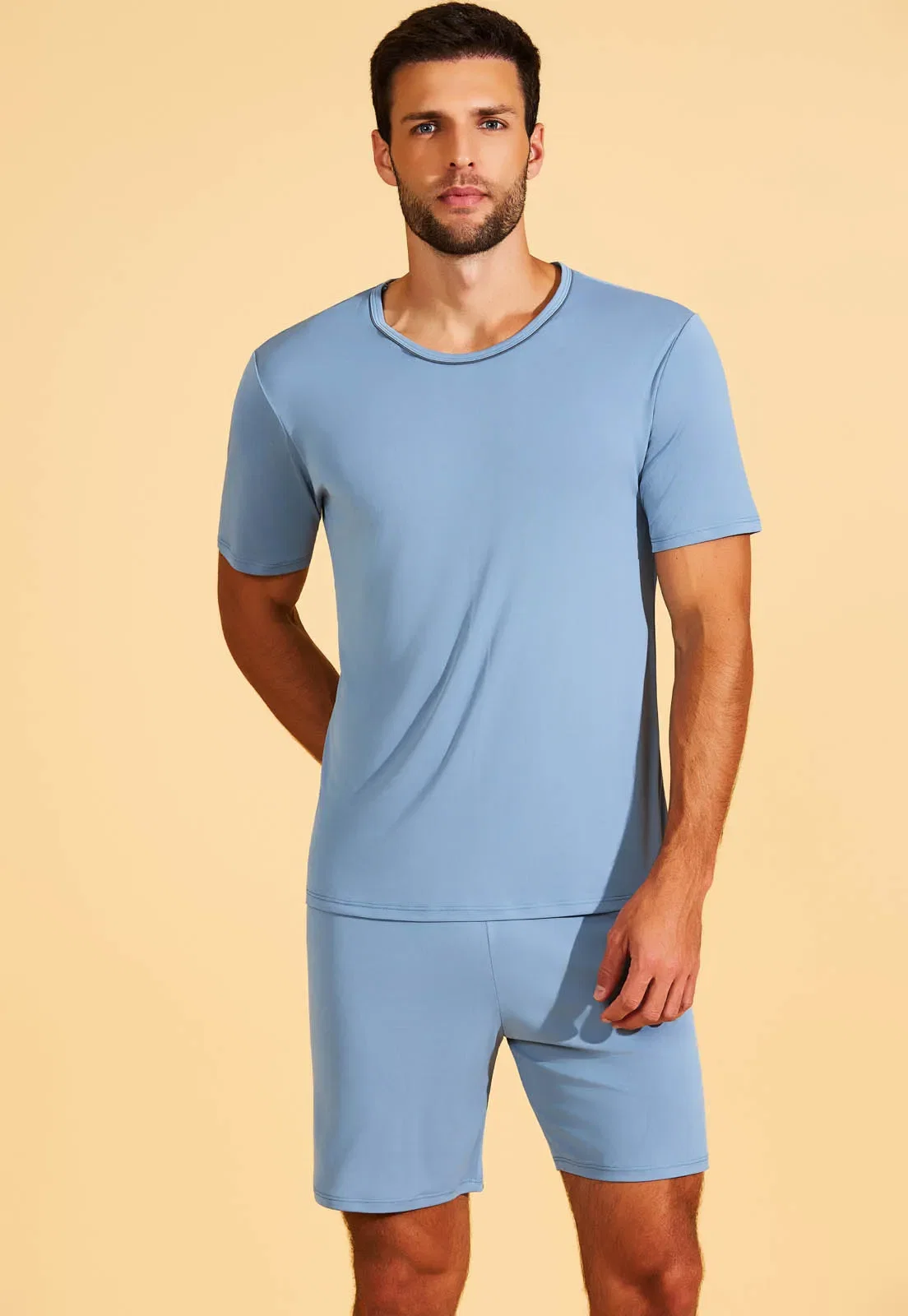 Pijama Manga Curta e Shorts De Microfibra Recco — imagem 1