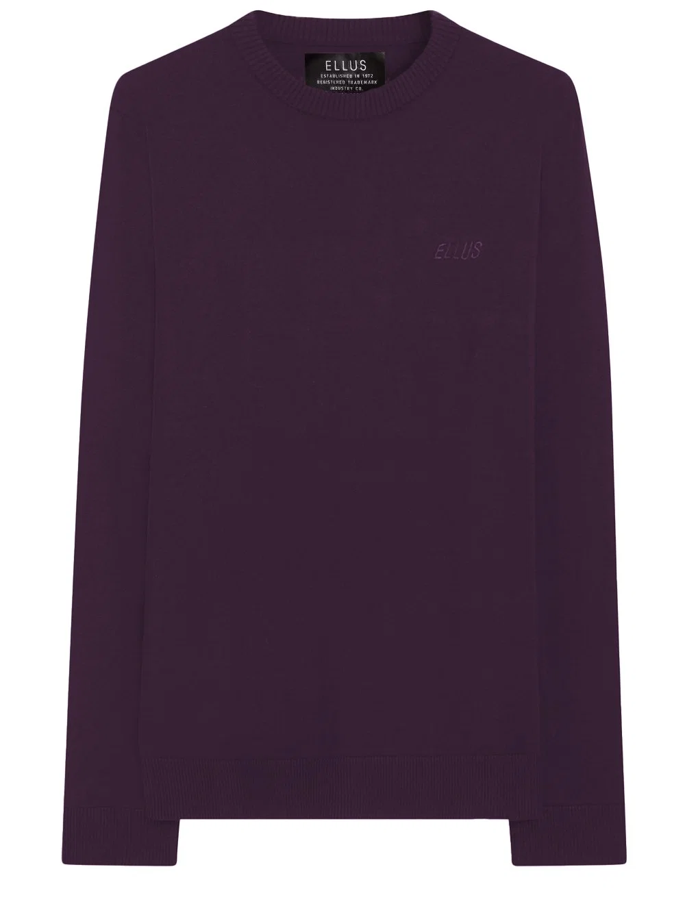 Blusa Ellus Tricot Masculina Crewneck Class Logo Roxa