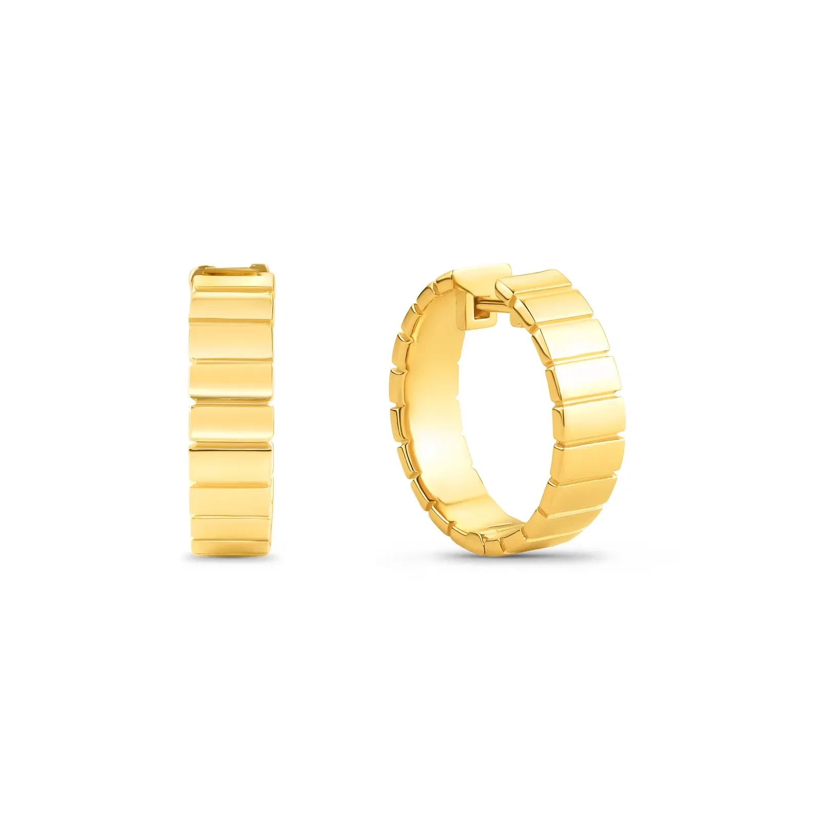 Argola Life Textura em Prata 925 com Banho de Ouro Amarelo 18k, 20mm — imagem 1