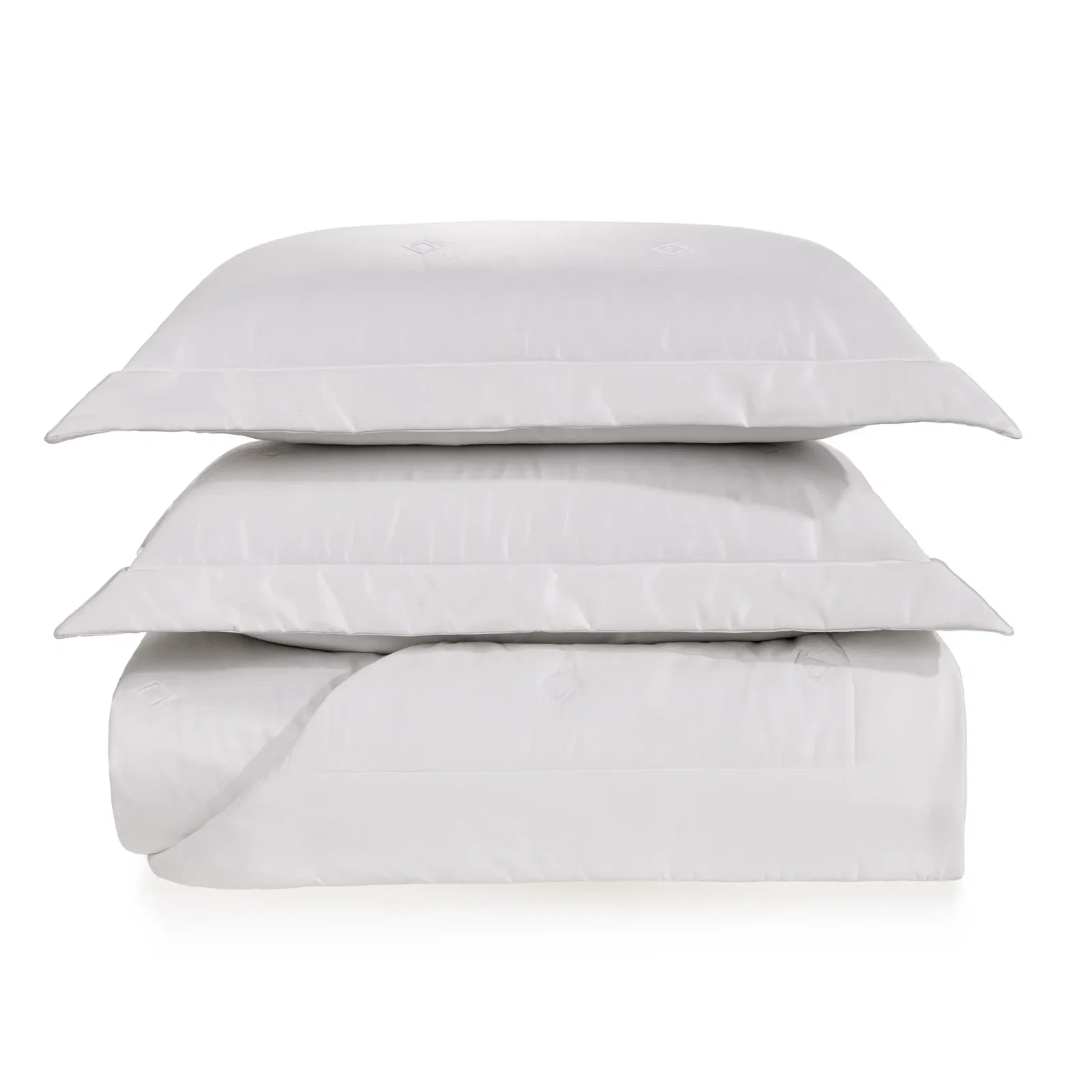 Colcha com Porta Travesseiros 100% Algodão Egípcio Mille Branco