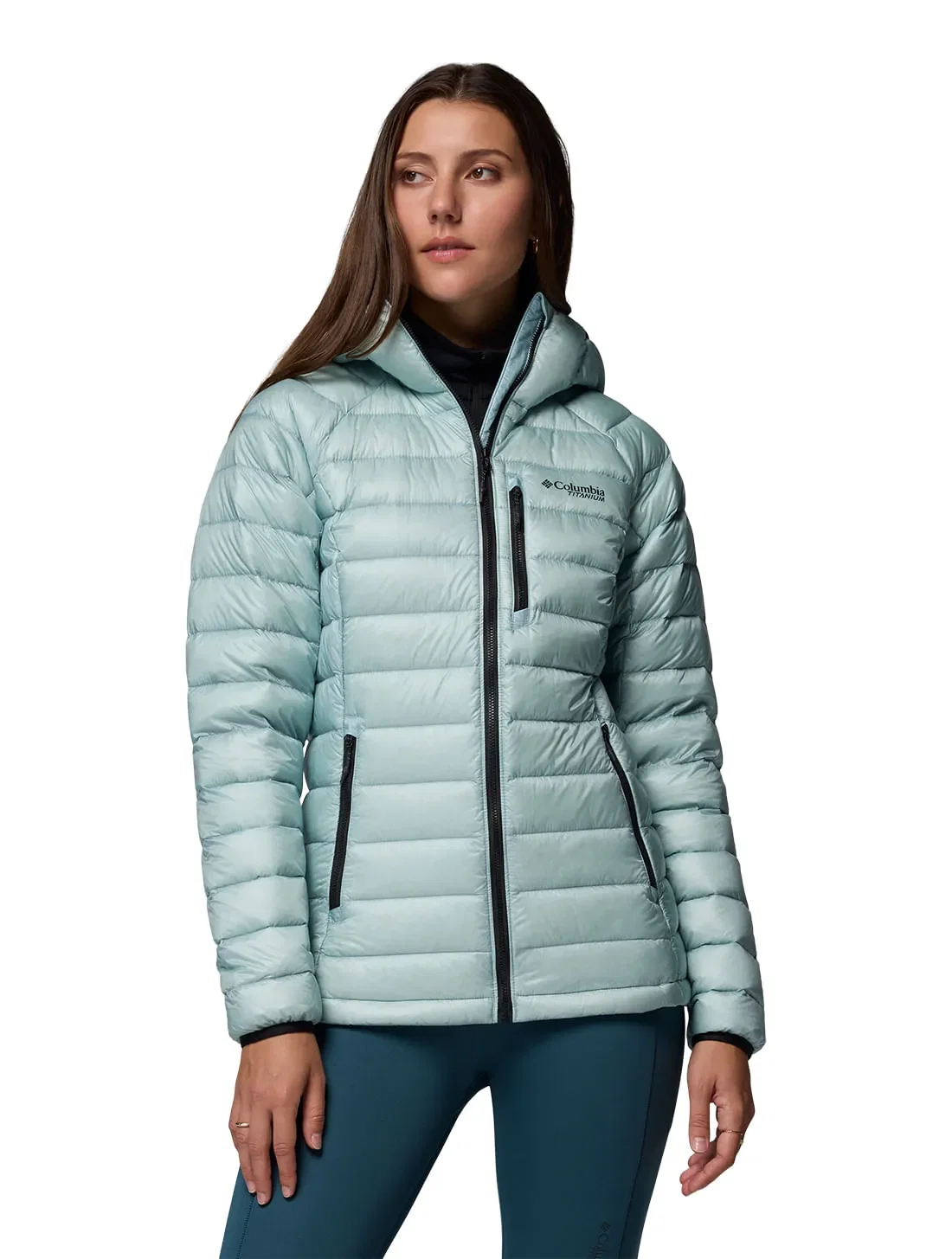 Jaqueta Down Columbia Feminina Arctic Crest™ com Capuz — imagem 1