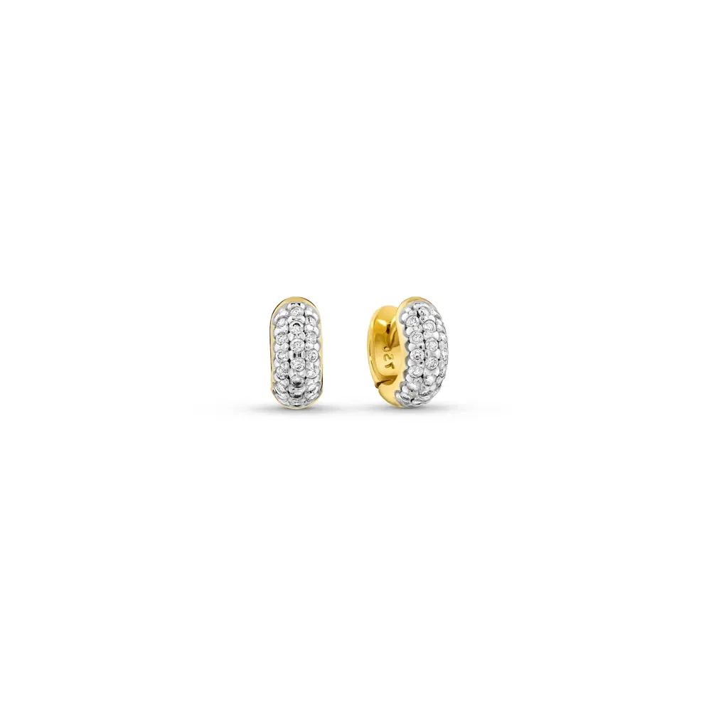 Brinco Baby Lumiere em Ouro Amarelo 18k com Diamantes, 0.20ct — imagem 1