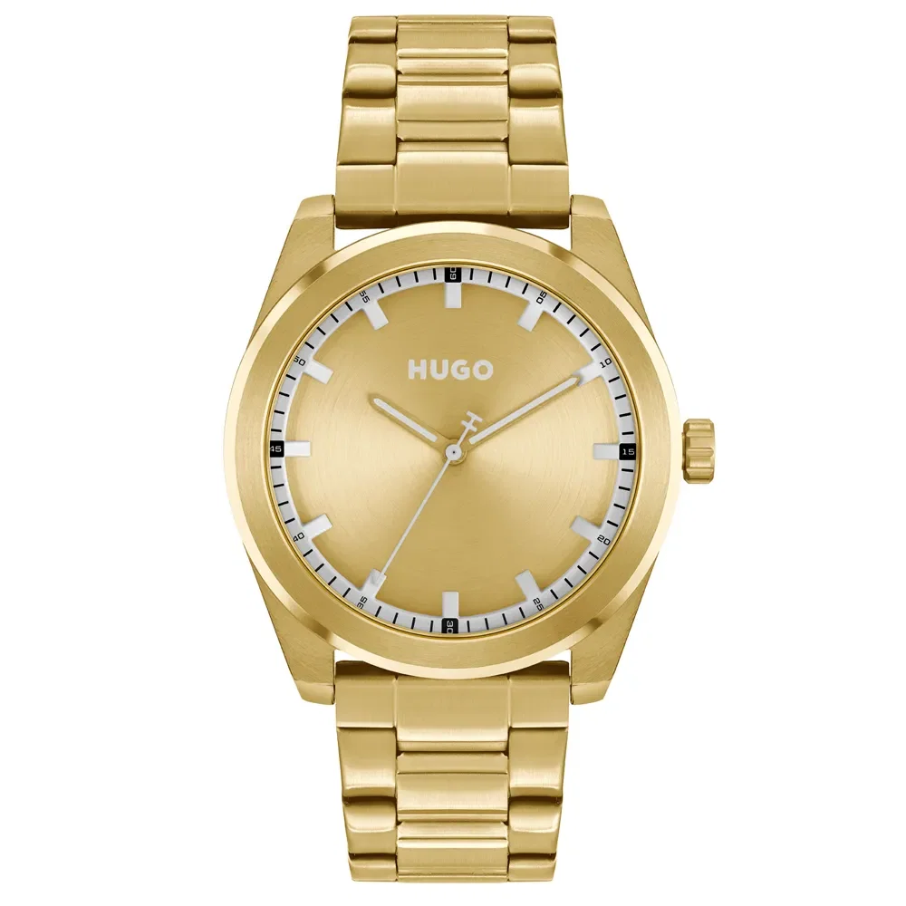 Relógio Hugo Masculino Aço Dourado 1530354