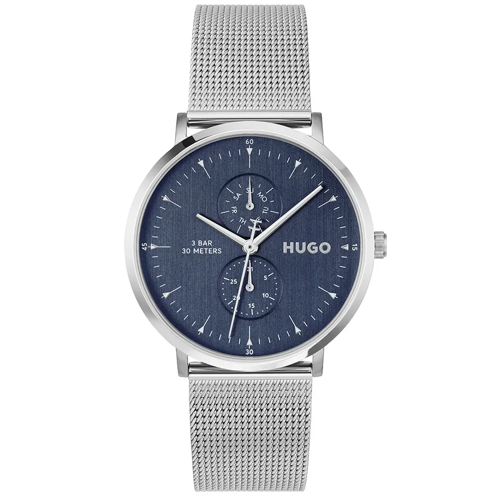 Relógio Hugo Style Masculino em Aço Prateado 1530457