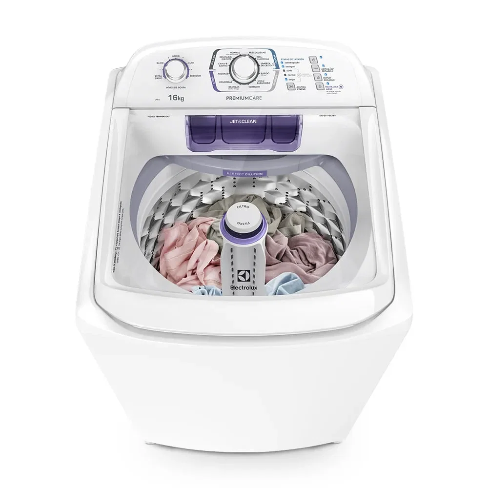 Máquina de Lavar Electrolux 16Kg Branca Premium Care Silenciosa com Cesto inox (LPR16) — imagem 1