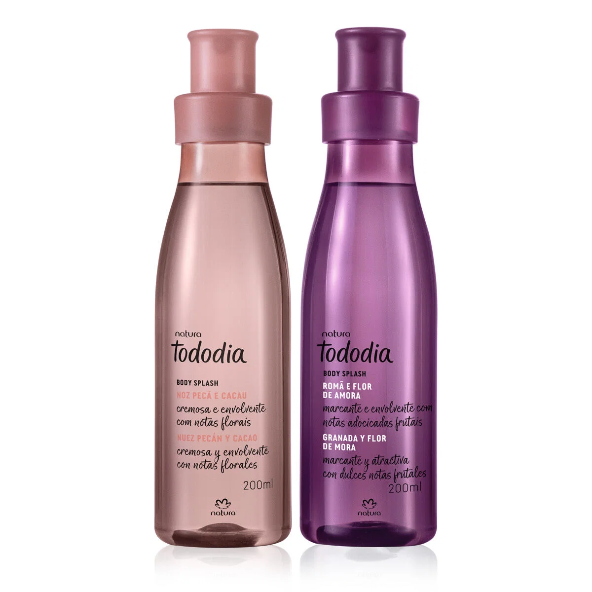 Kit Body Splash Tododia Noz Pecã e Cacau e Romã e Flor de Amora (2 produtos) — imagem 1