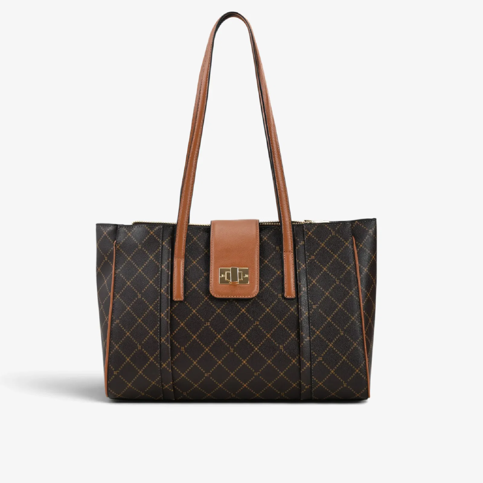 Bolsa Tote Monograma Marrom Café