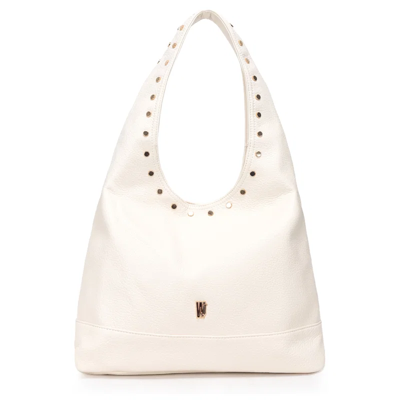 Bolsa Hobo Grande Com Detalhe Metais