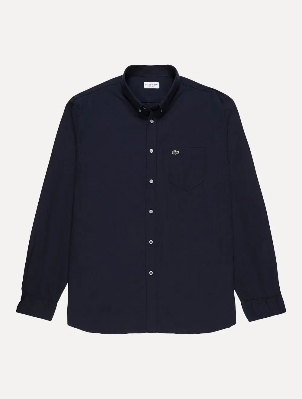 Camisa Lacoste Masculina Regular Fit Oxford Classic Azul Marinho