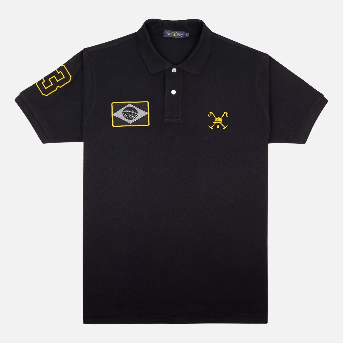 Camisa Polo Brasil Black Edit
