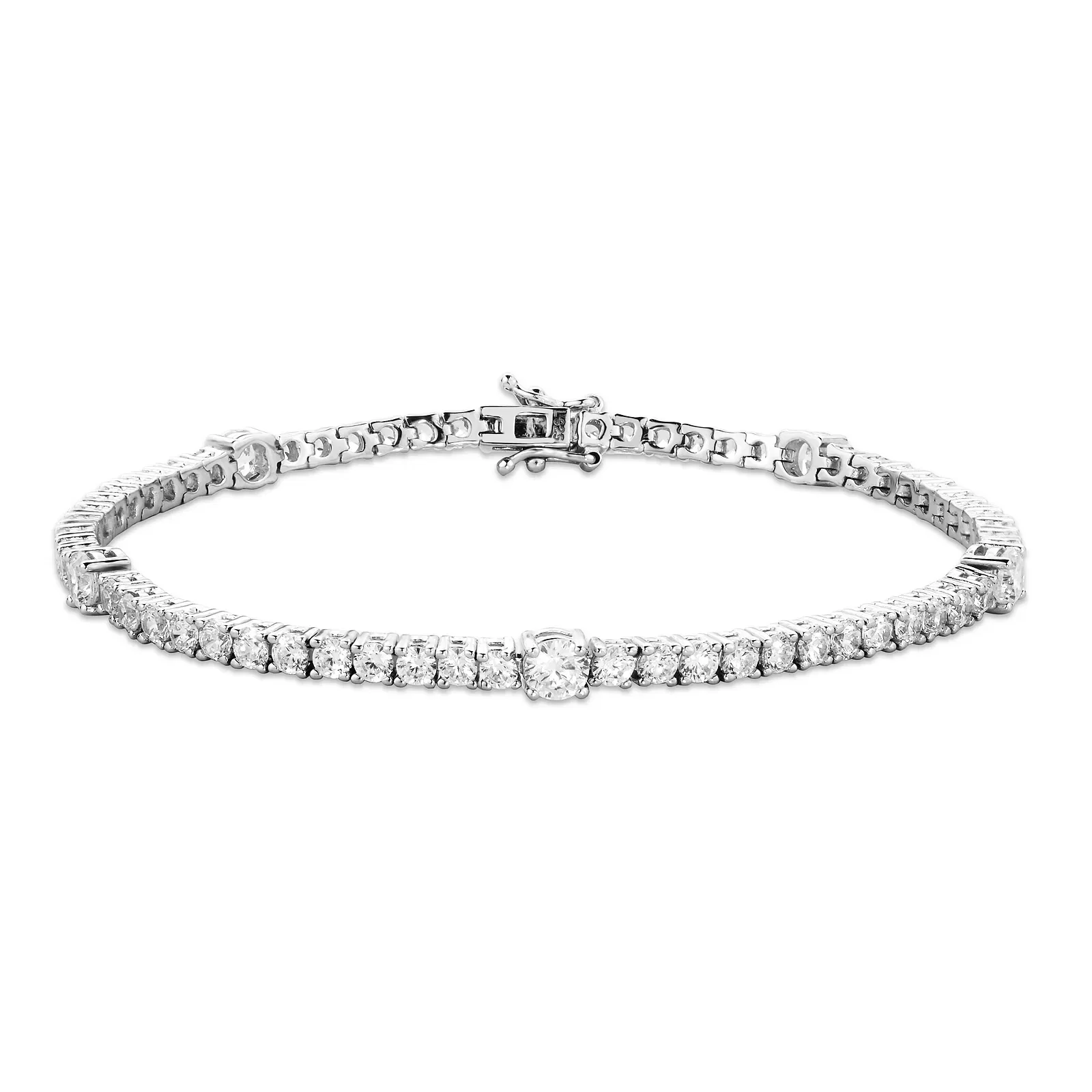 Pulseira Life Riviera II em Prata 925 com Pedras Incolores — imagem 1