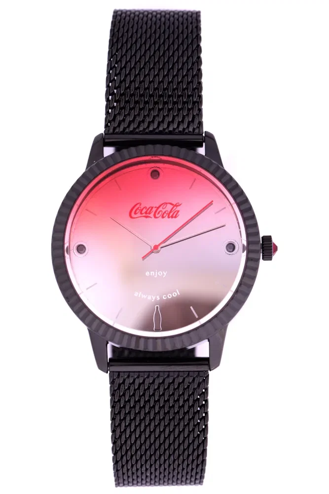 Relógio Analógico Feminino Coca-Cola Tampa Preto