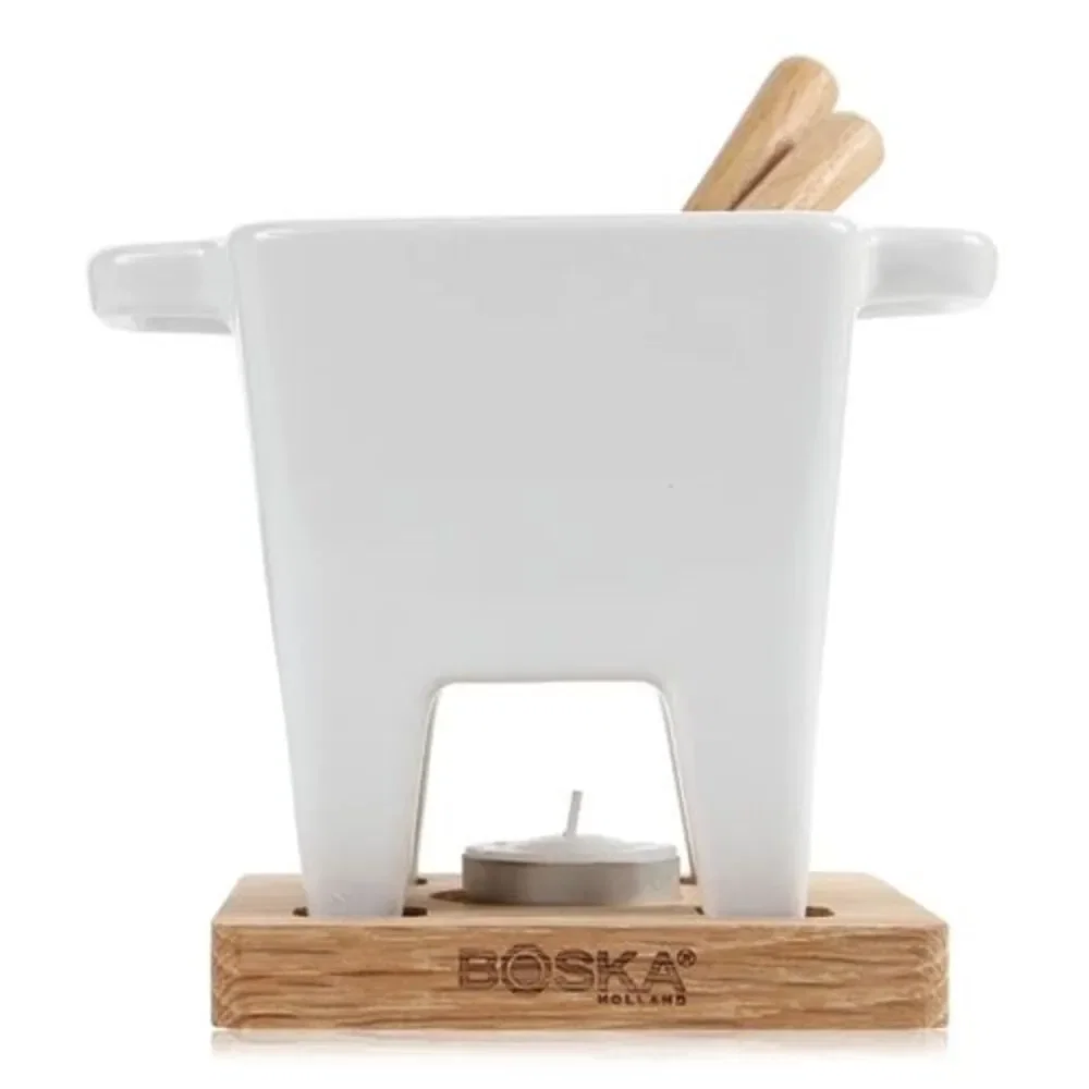 Fondue em Cerâmica 5 Peças Bianco 300ml Boska Branco
