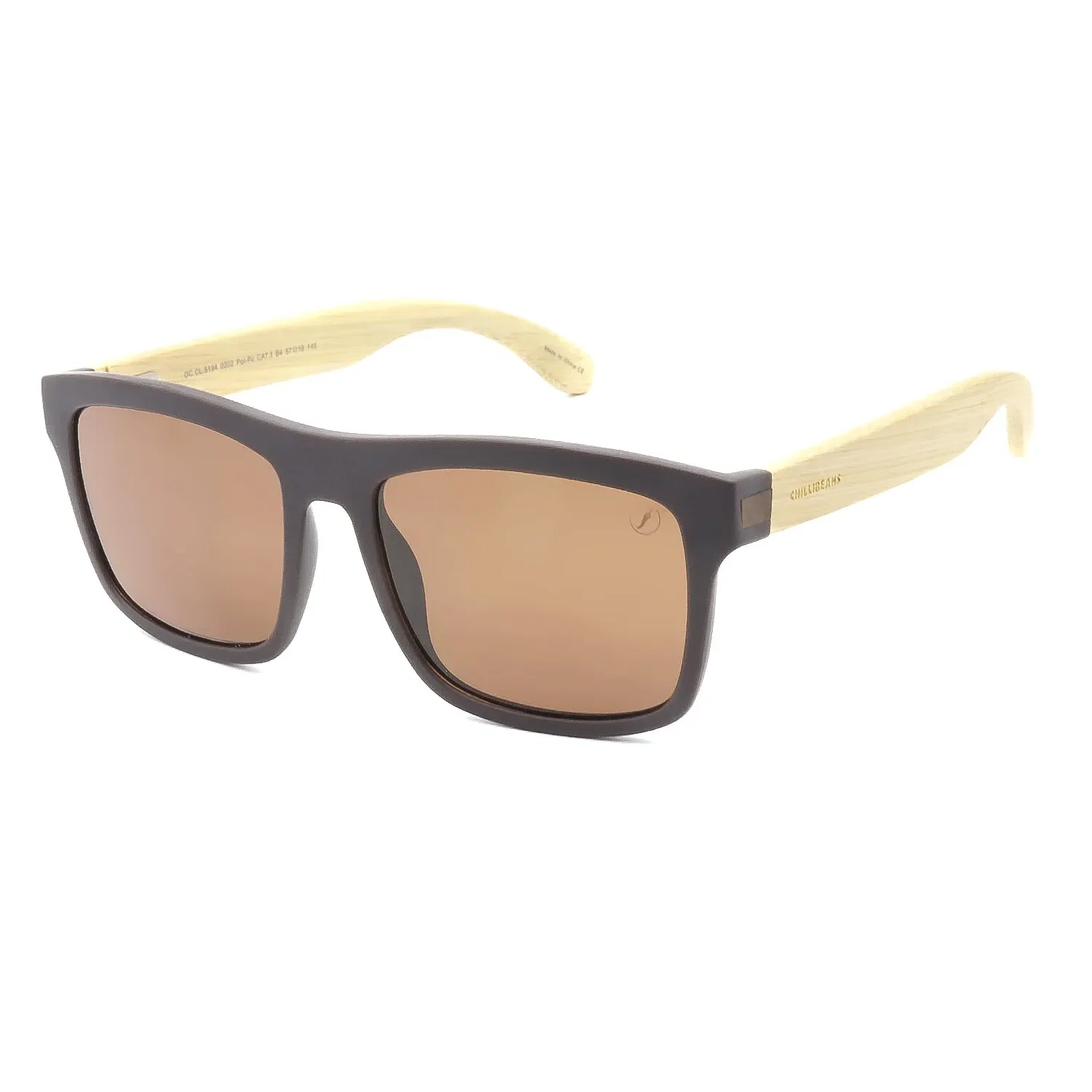 Óculos de Sol Masculino Chilli Beans Quadrado Polarizado Marrom — imagem 1