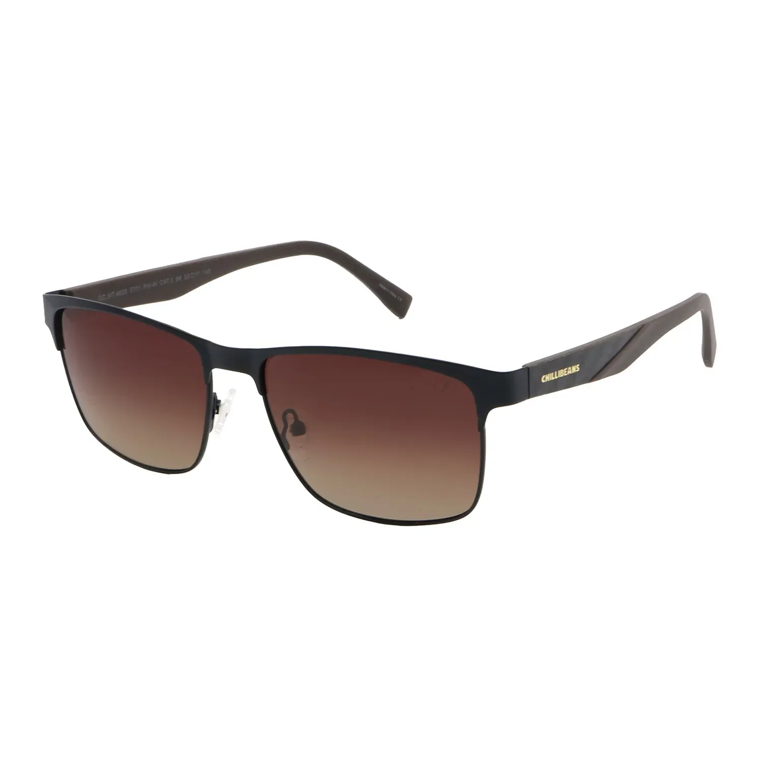 Óculos de Sol Masculino Chilli Beans Quadrado Polarizado Degradê Marrom — imagem 1