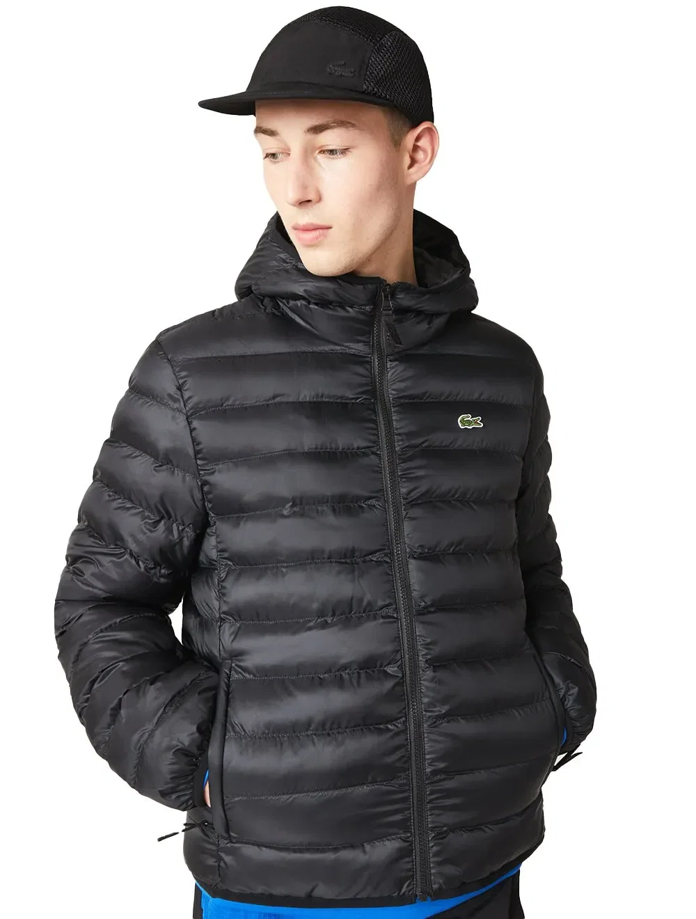 Jaqueta Lacoste Masculina Padded Hoodie Preta