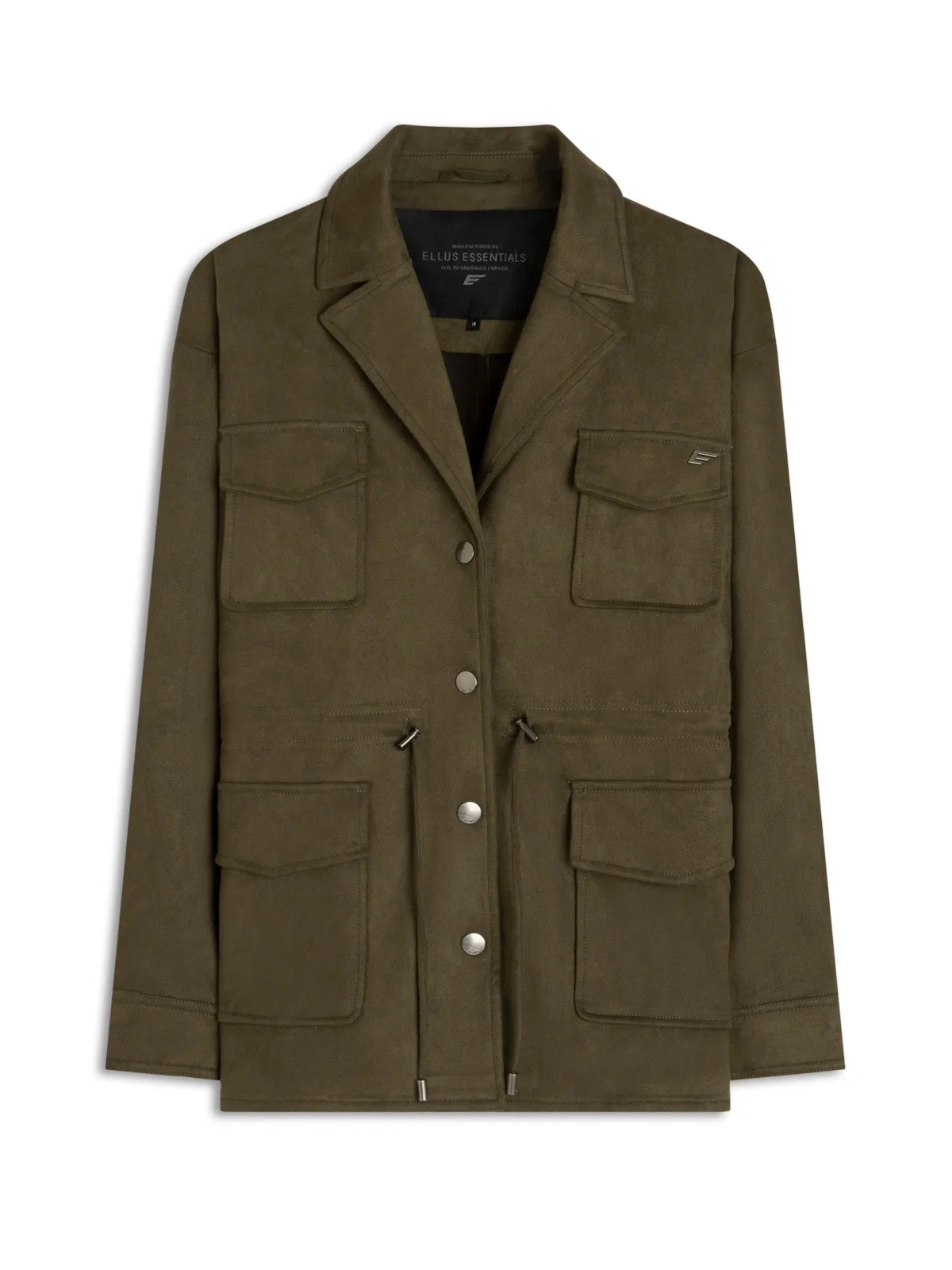 Jaqueta Suede Parka Utilitary Verde Militar — imagem 1
