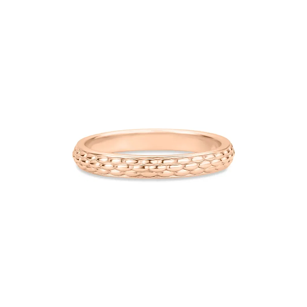 Anel Life Trama em Liga Rosé com Banho de Ouro Rosé 18k — imagem 1