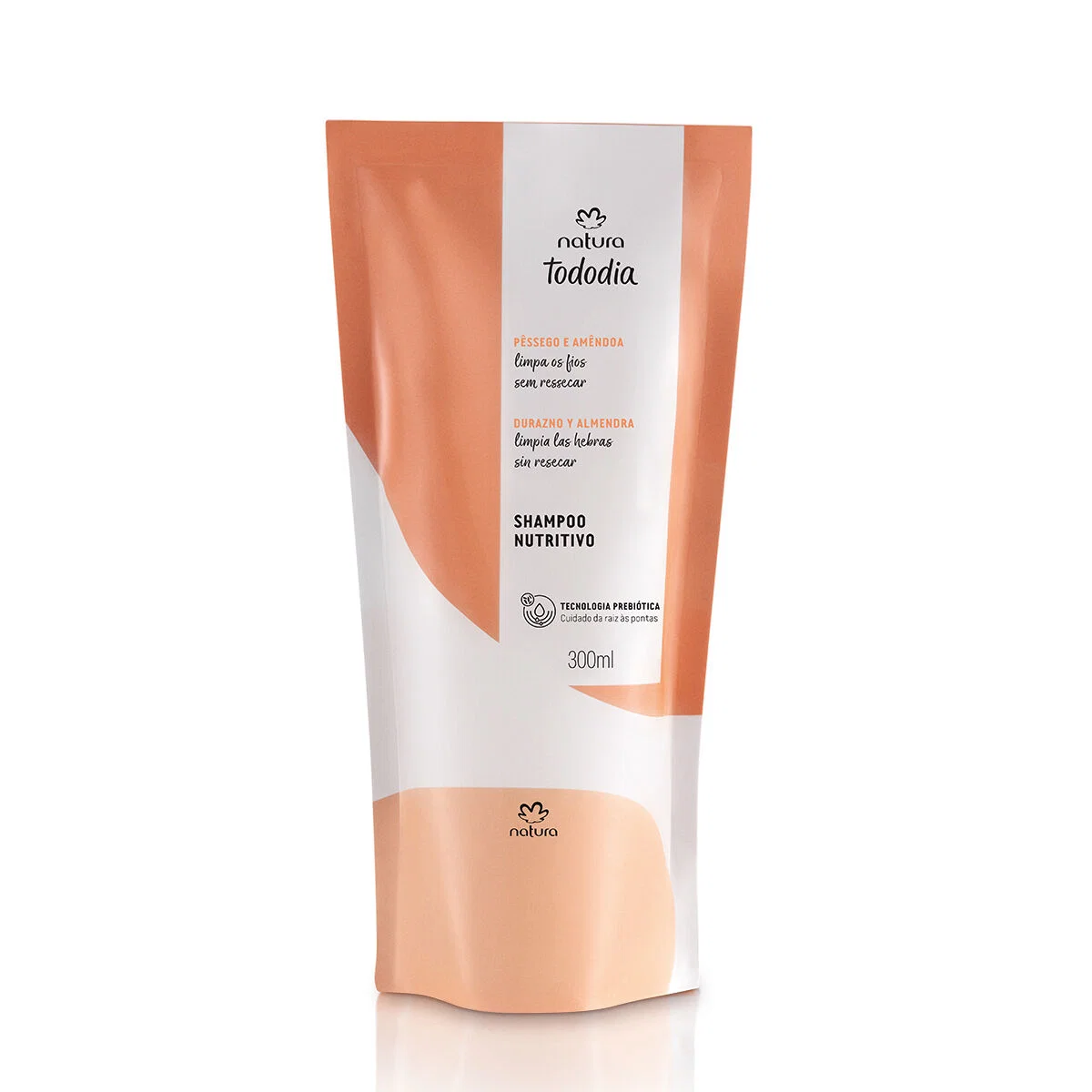 Refil Shampoo Nutritivo Tododia Pêssego e Amêndoa 300 ml