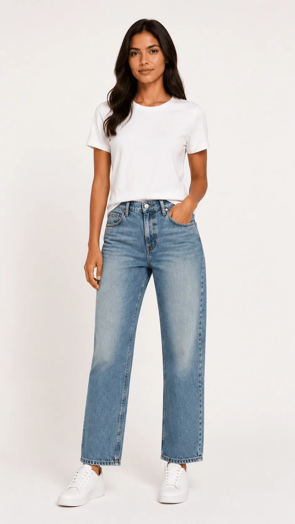 Blusa Malha Basic Manga Curta - Branco