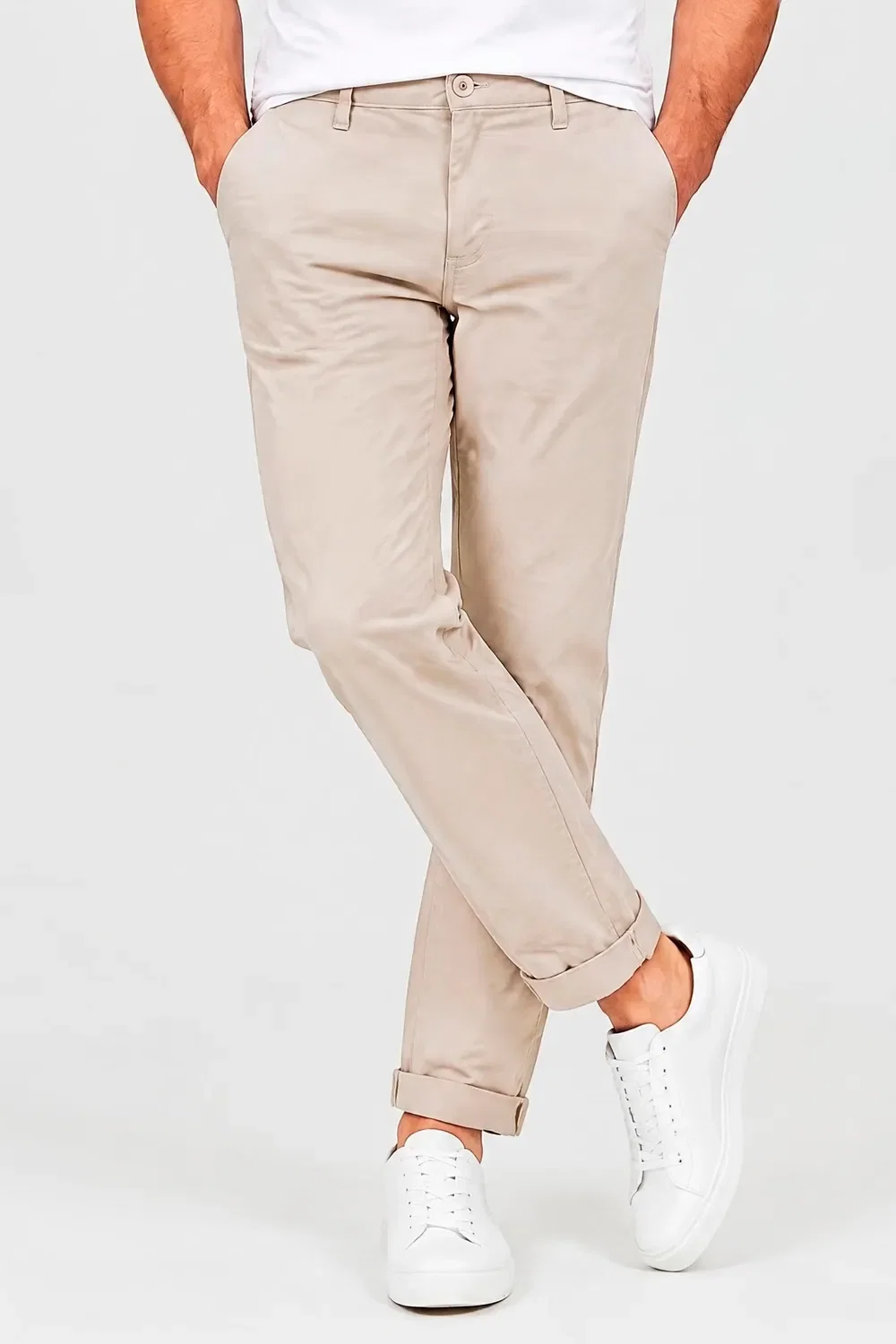 Calça Sarja Masculina Slim Confort Polo Wear Cáqui
