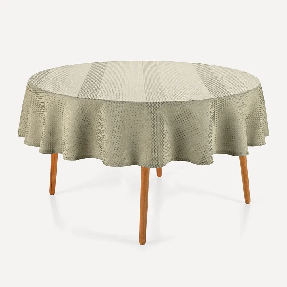 Toalha de Mesa Redonda 6 Lugares 1,78m Oslo Castor — imagem 1