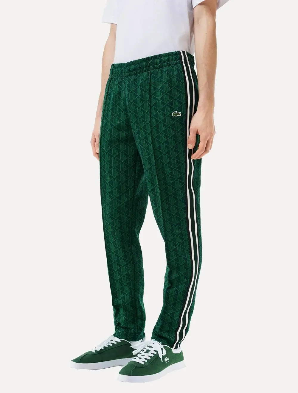 Calça Lacoste Moletom Masculina Sport Jacquard Monogram Paris Verde