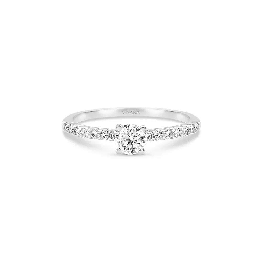 Anel Solitário Classic em Ouro Branco 18k com 0,47ct de Diamante — imagem 1