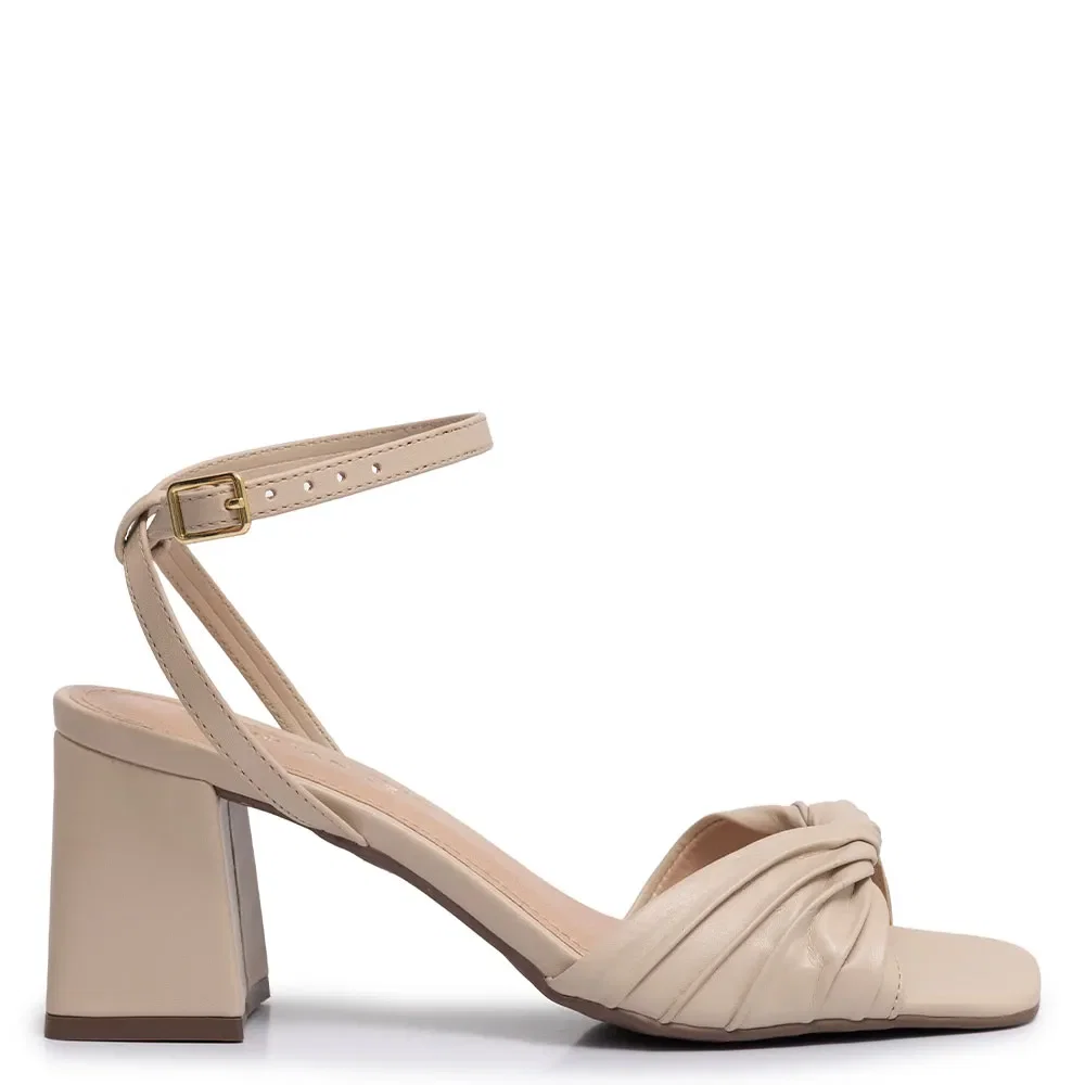Sandália Off White Drapeado