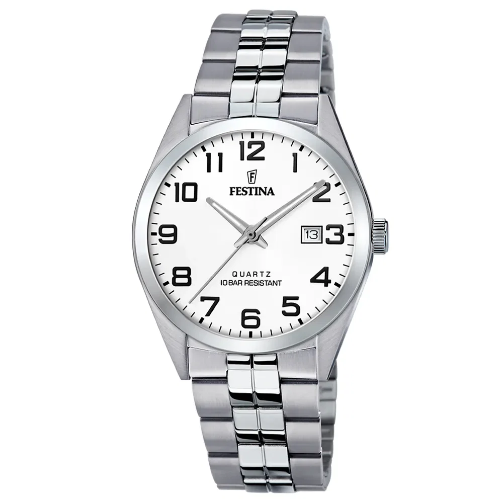 Relógio Festina 02-037 Acero Clasico Masculino Aço Prateado — imagem 1