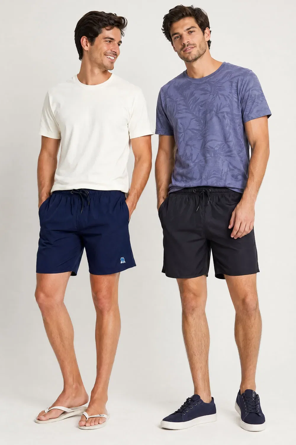Kit 2 Short Vôlei Liso Confortáveis Polo Wear Sortido