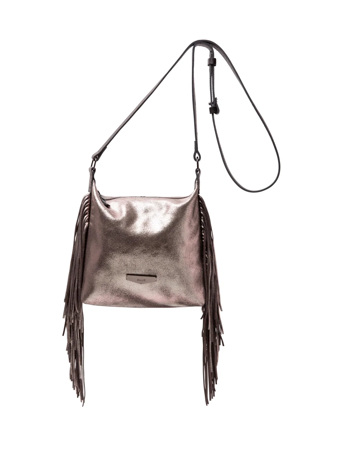 Bolsa Crossbody Bag Faux Ellus Silver Gray — imagem 1