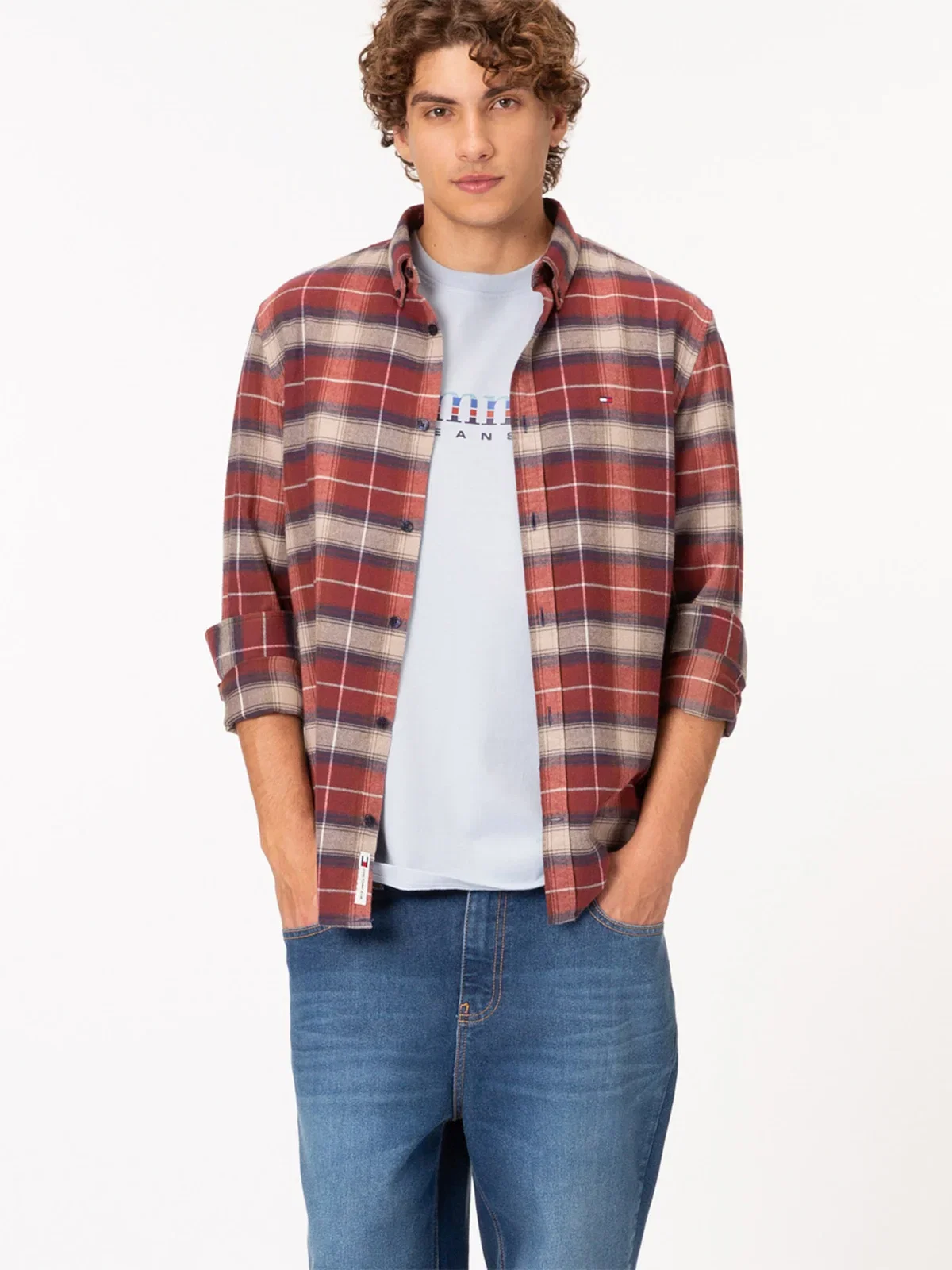 Camisa de Flanela Xadrez de Corte Regular — imagem 1