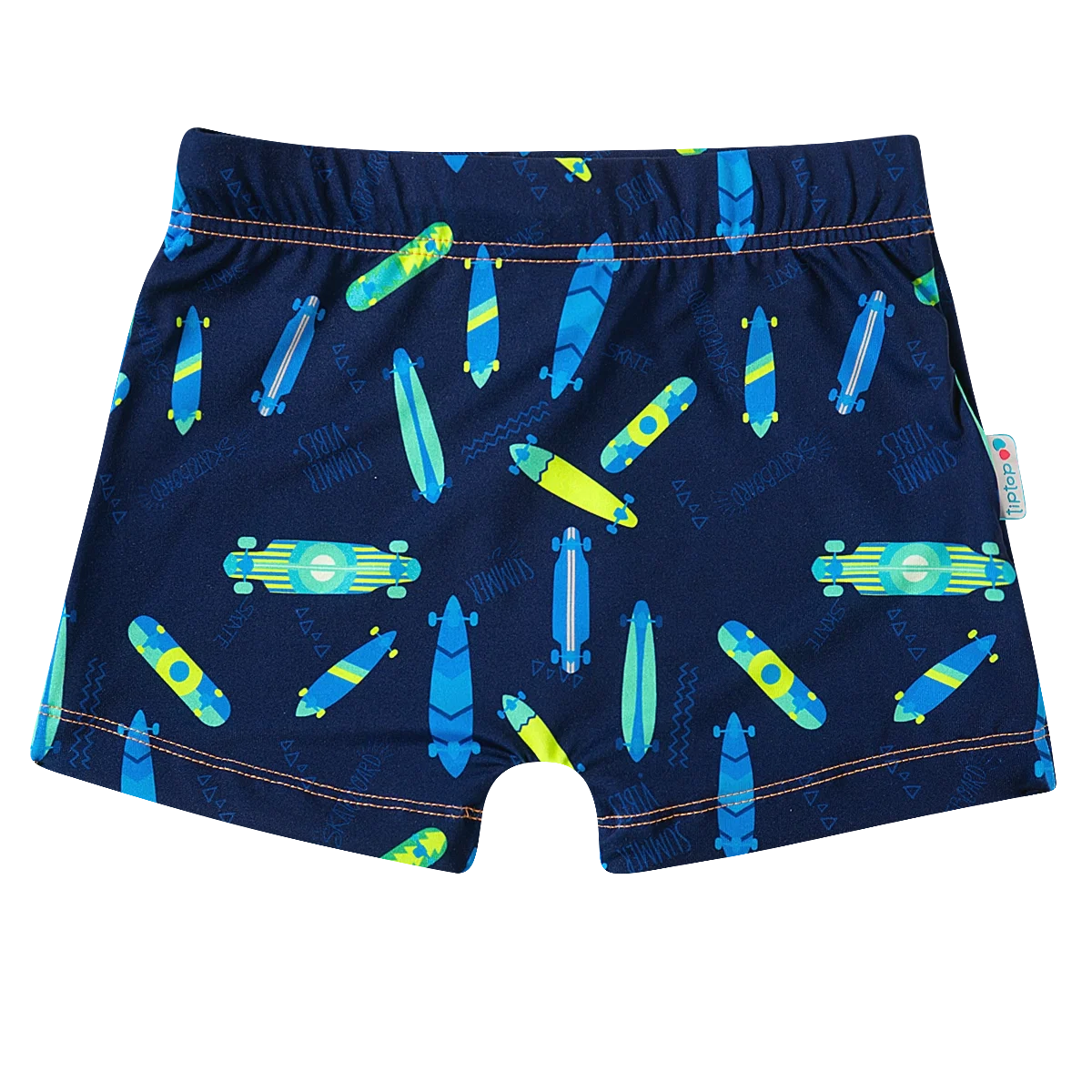 Shorts Praia Toddler Skate Elastano Proteção Uv 50+ Tip Top