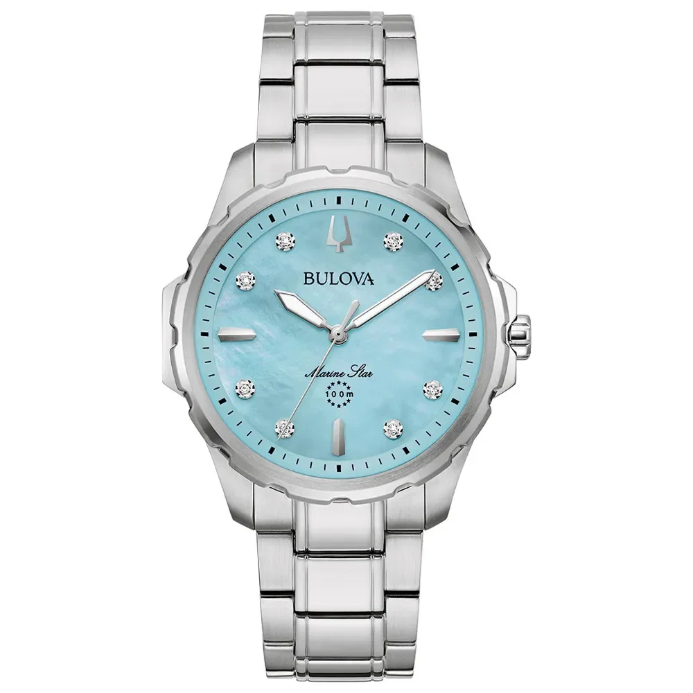 Relógio Bulova Marine Star Feminino em Aço Prateado 96P248N