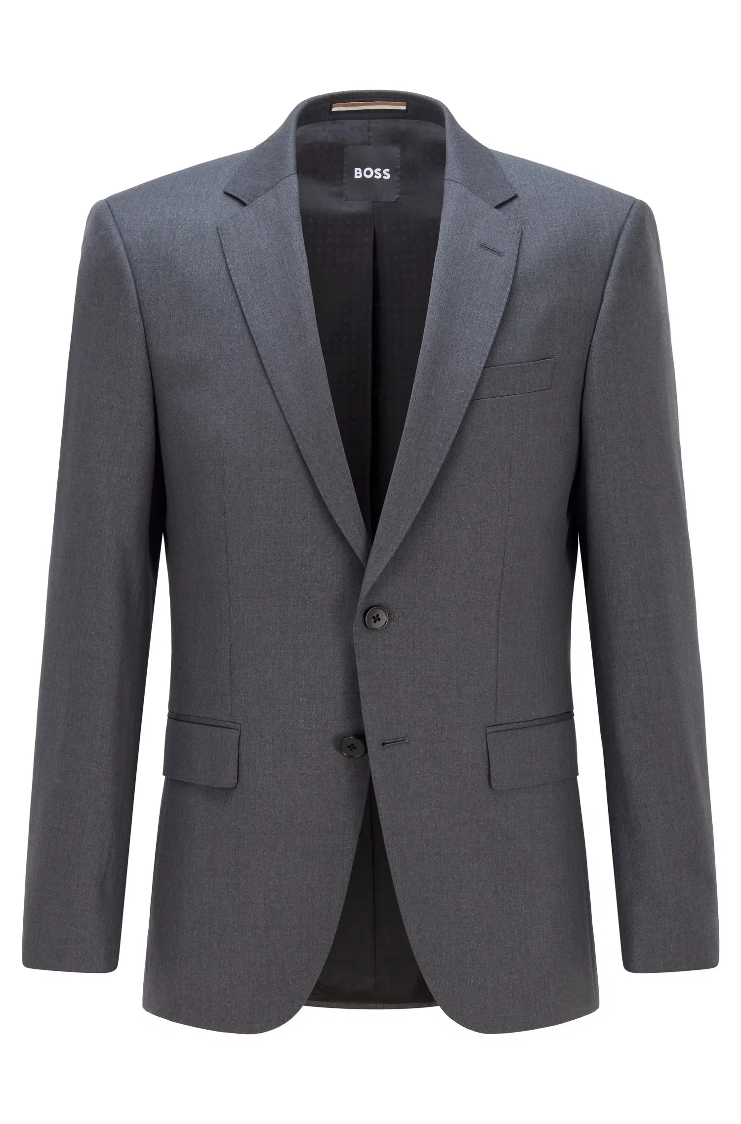 Blazer De Fechamento Simples Em Sarja De Lã Virgem — imagem 1