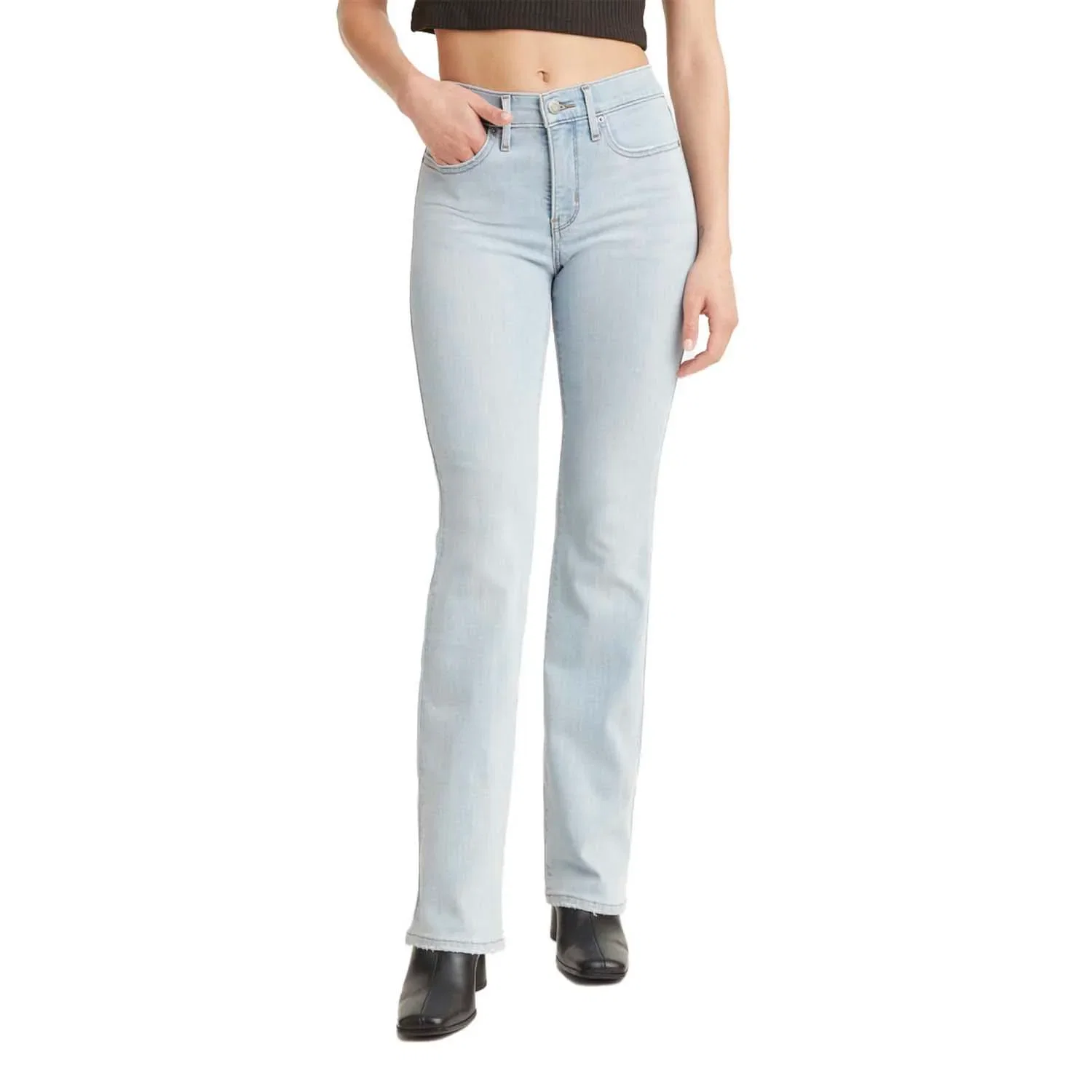 Calça Jeans Levi's® 315® Shaping Boot Lavagem Clara — imagem 1