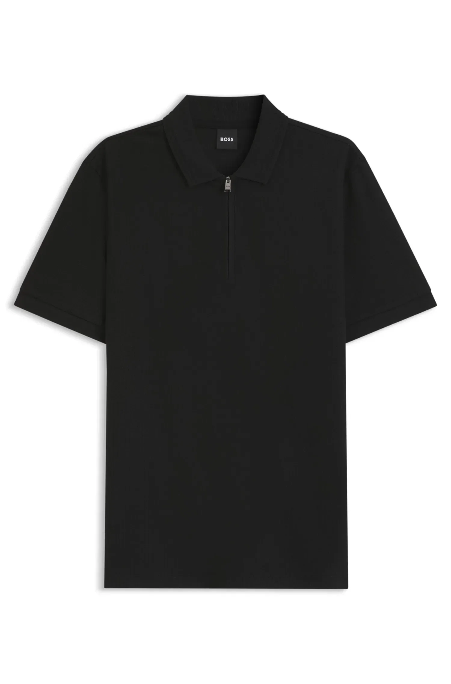Polo Em Mistura De Algodão Com Ziper — imagem 1