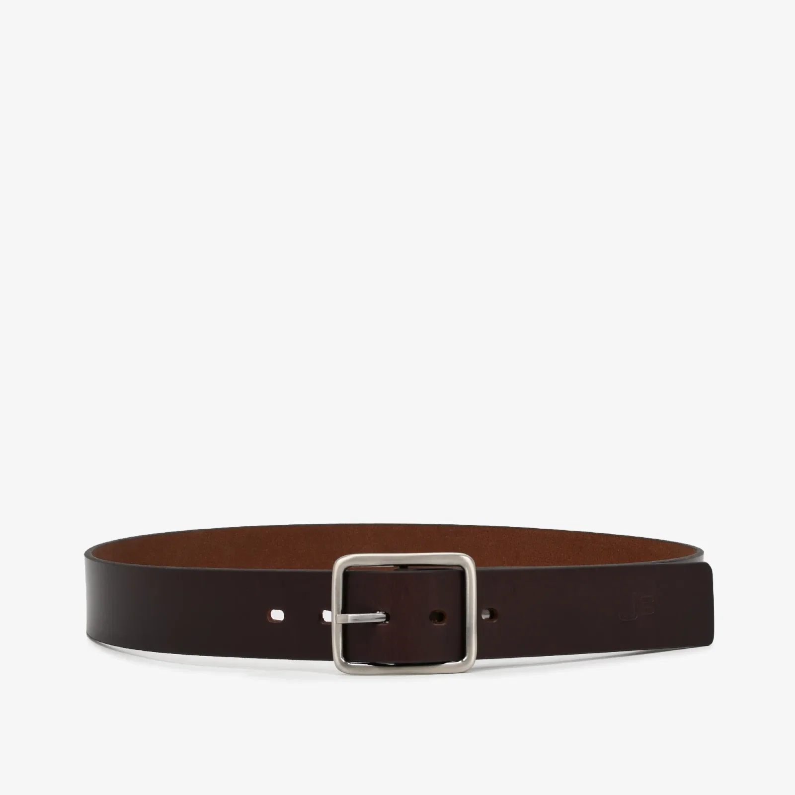 Cinto Masculino Marrom Couro Fivela Lisa — imagem 1