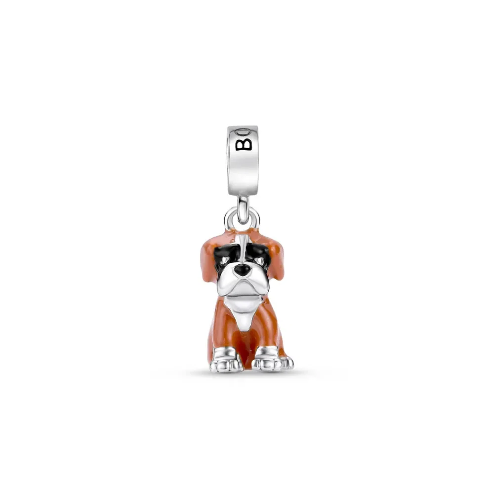 Pingente Life Animal Boxer em Prata 925 com Esmalte — imagem 1
