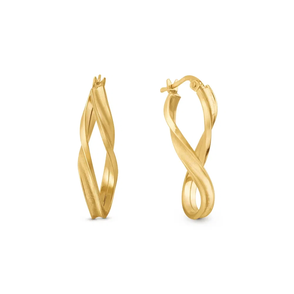 Argola Torcida em Ouro Amarelo 18k, 29mm — imagem 1