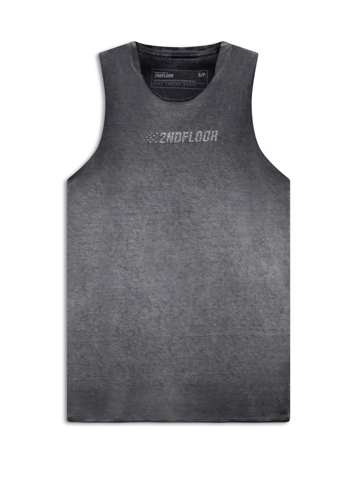 Co Washed 2nd Squares Sleeveless Charcoal