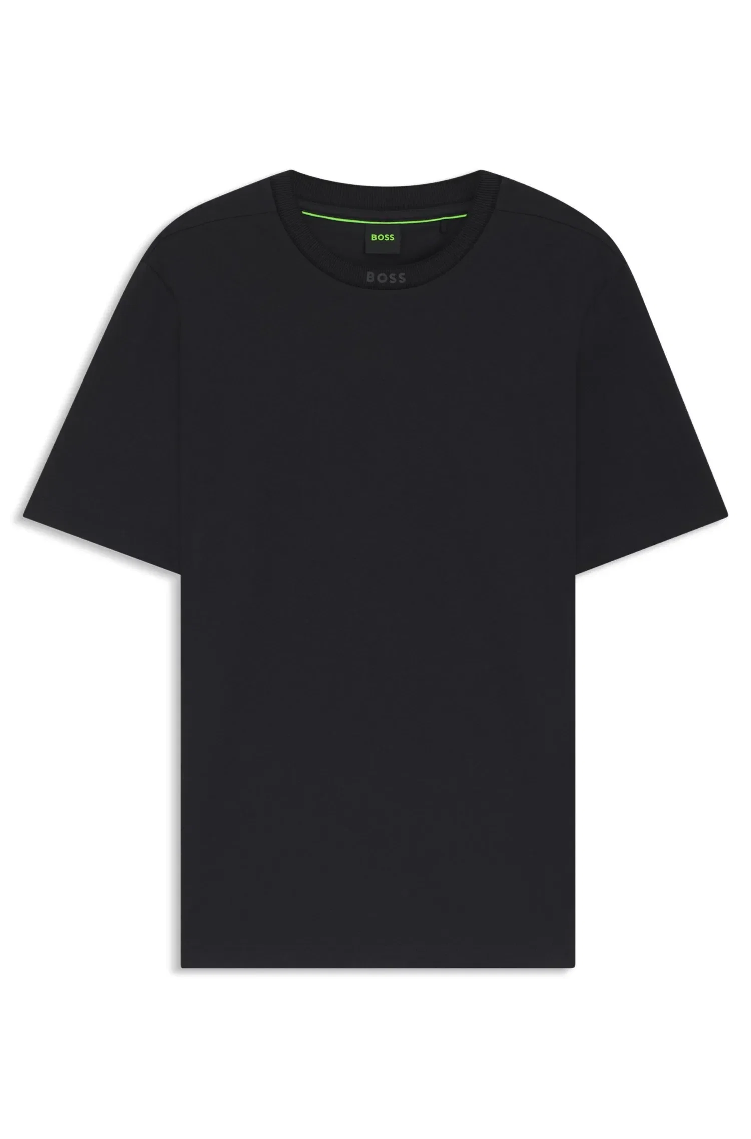 Camiseta Em Jersey De Algodão Com Colarinho De Logo — imagem 1
