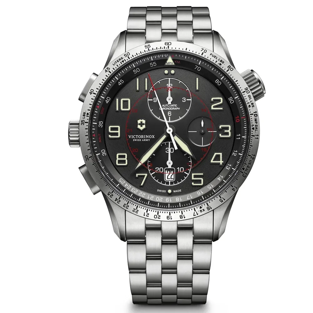 Relógio Victorinox Airboss Masculino Aço Prateado 241722