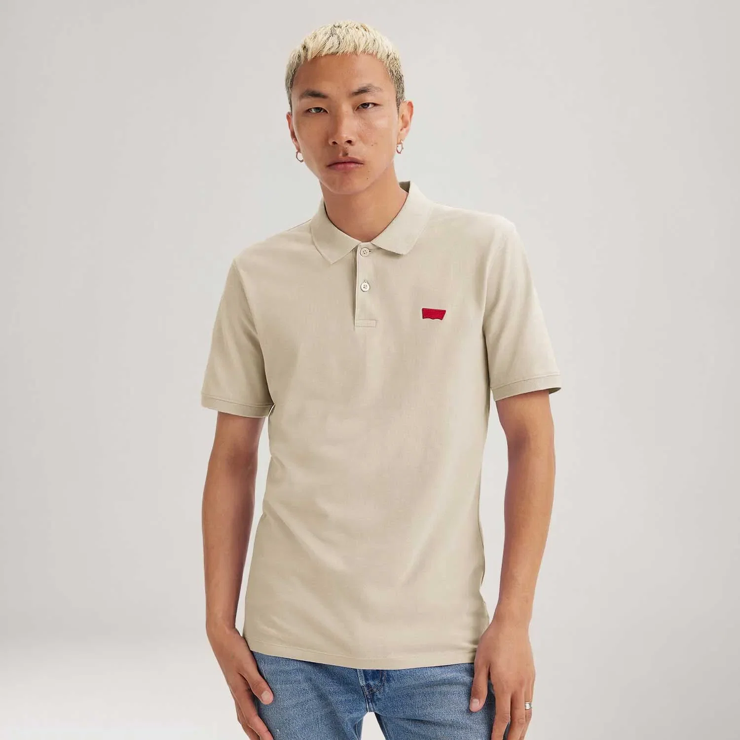 Polo Levi's® Slim Housemark Bege — imagem 1