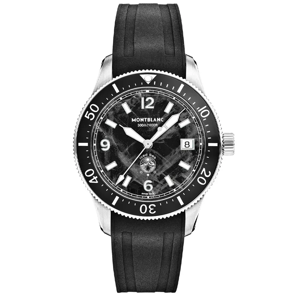 Relógio Montblanc Iced Sea Automático Masculino em Borracha Preta 136542 — imagem 1