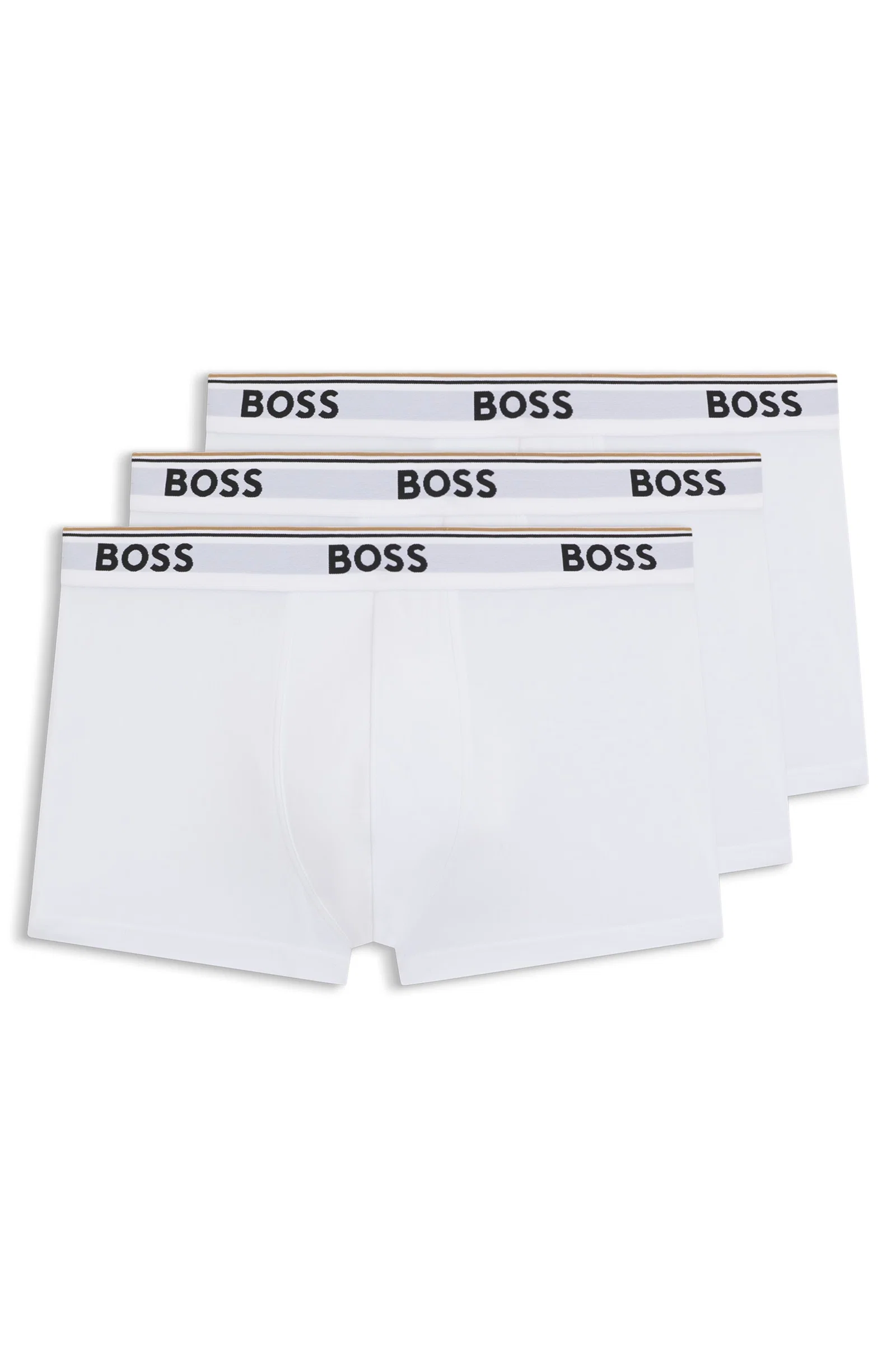 Conjunto De Três Boxers De Algodão Stretch Com Logotipo Na Cintura — imagem 1