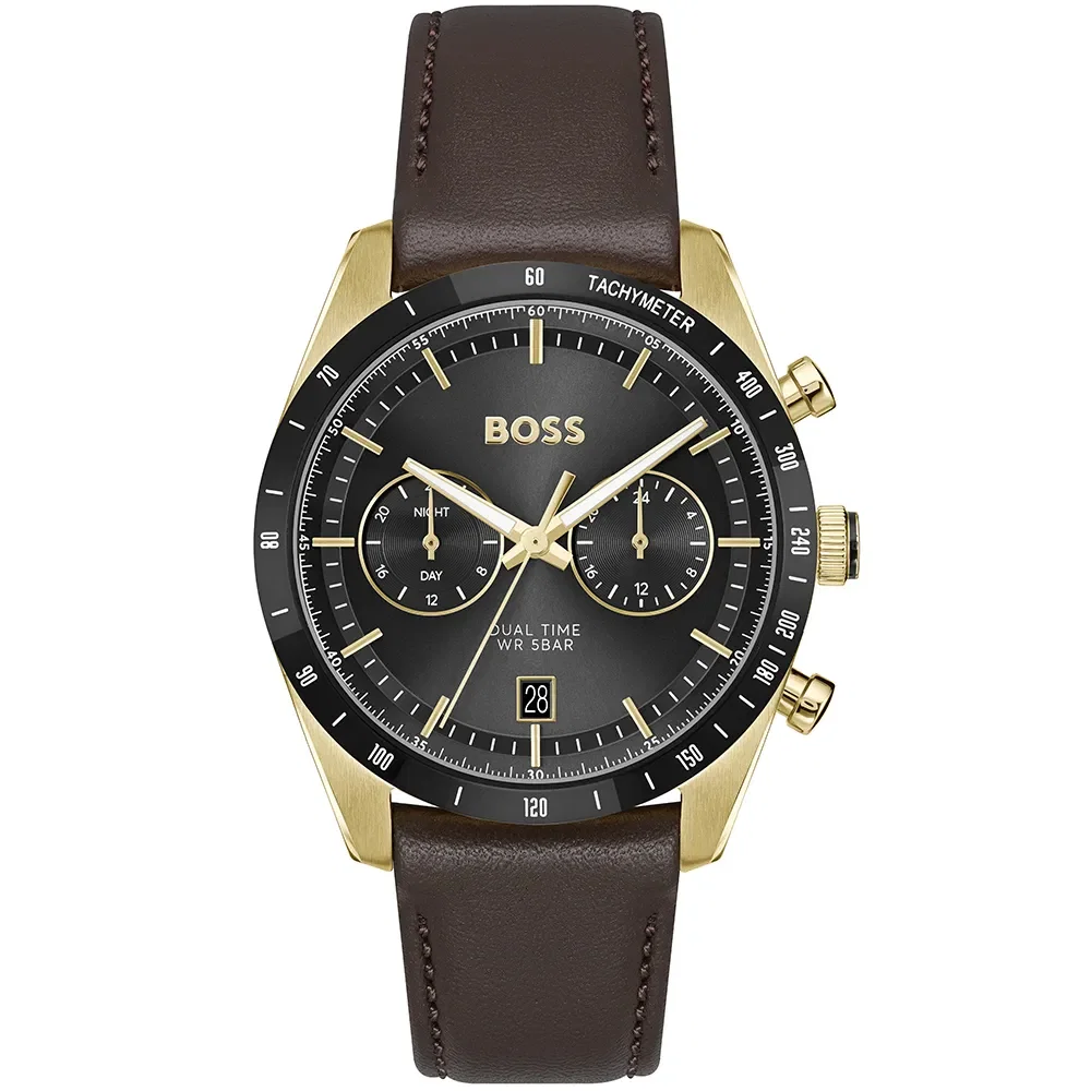 Relógio Hugo Boss Tourmaster Masculino em Couro Marrom 1514285 — imagem 1