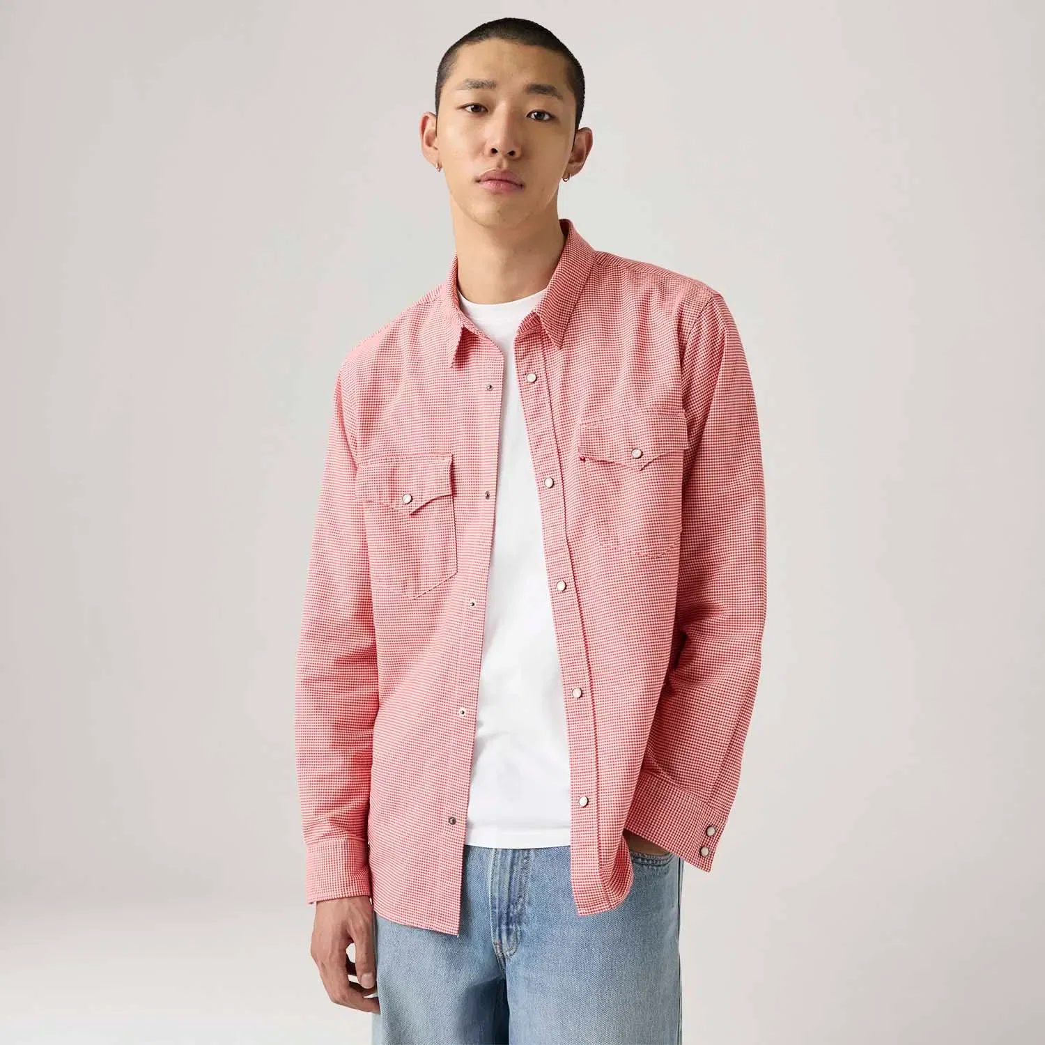 Camisa Levi's® Relaxed Western Xadrez Vermelha — imagem 1