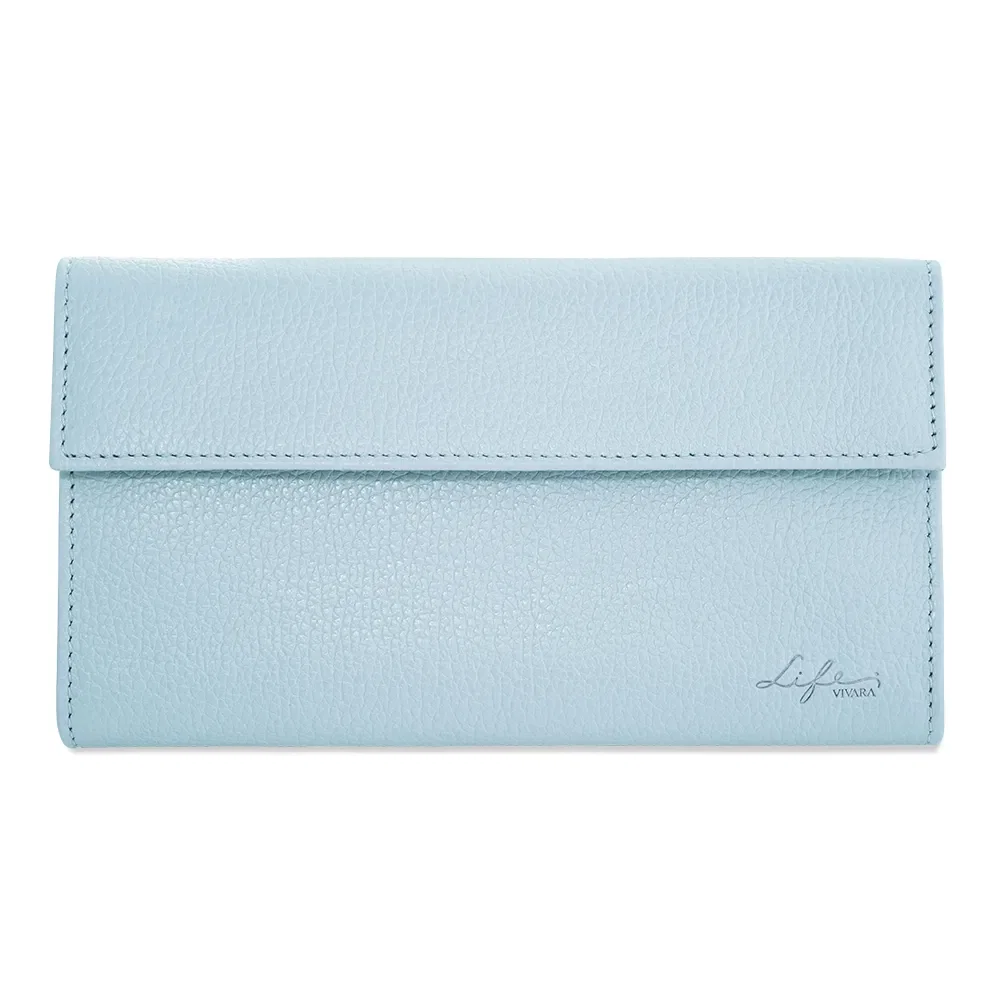 Carteira Grande Life Couro Azul